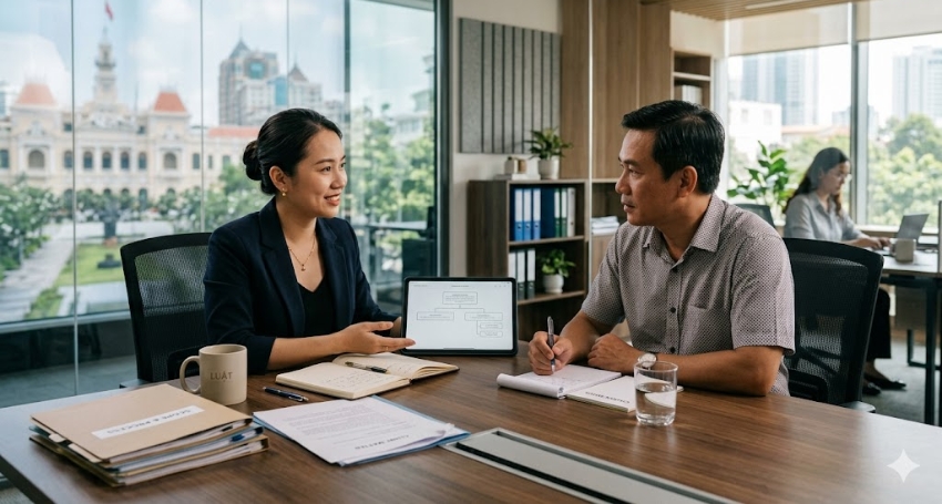 Luật sư giải thích phạm vi dịch vụ pháp lý cho khách hàng